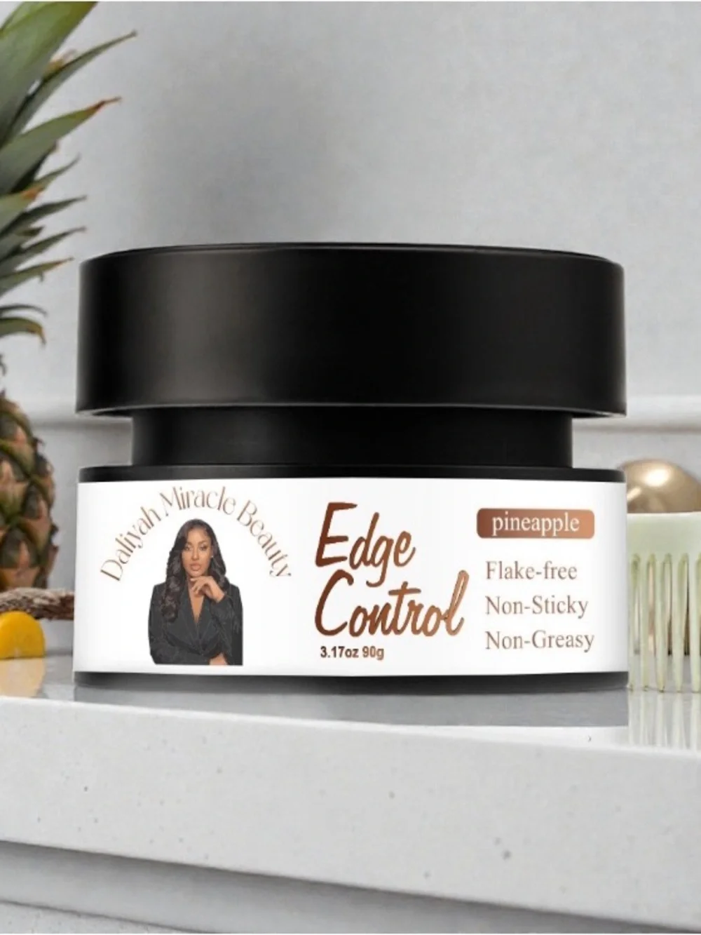 Delilah Miracle Beauty Black Edge Control - Pineapple Scent